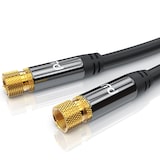 thumbnail of Primewire SAT-Kabel, Koax, F-Stecker, Premium HDTV SAT Koaxialkabel, 4fach Schirmung, 135dB, 75 Ohm - 1m