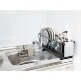 thumbnail of Yamazaki Abtropfgestell Abtropfkorb Abtropfständer Geschirr Metall Abtropfschale schwarz schmal 57x18x16cm