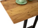 thumbnail of Bistrotisch Baumkante massiv 120 x 60 cm Akazie naturfarben Doppelsäulengestell schwarz IAN