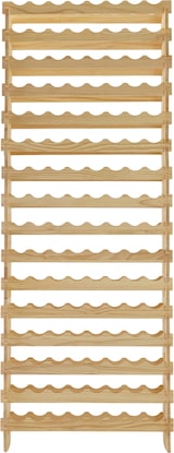 thumbnail of PROREGAL Weinregal NAVARRA aus Holz HxBxT 219x84x28cm 128 Flaschen  16 Ebenen schmal Flaschenregal freistehend Massives Kiefernholz Natur unbehandelt