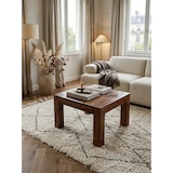 thumbnail of Rustikaler Couchtisch `Nako`: Sheeshamholz, quadratisch, handgefertigt, pflegeleicht. Braun, 60x60x40 cm | Kadima Design