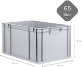 thumbnail of PROREGAL 10x Eurobox NextGen Grip mit Scharnierdeckel & blauen Verschlüssen | HxBxT 32x40x60cm | 65 Liter | Griffe geschlossen | Verstärkter Boden