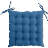 thumbnail of Sitzkissen Stuhlkissen 40x40 OEKO-TEX  - türkis blau Sitzauflage Bank Polster Sitzpolster mit Bändern / Schleife, Indoor / Outdoor