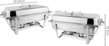 thumbnail of aro Chafing dish AW-119 Set doppio di 2, acciaio inox, 15.5 L, 6 contenitori GN, profondità 65 mm, 2 coperchi