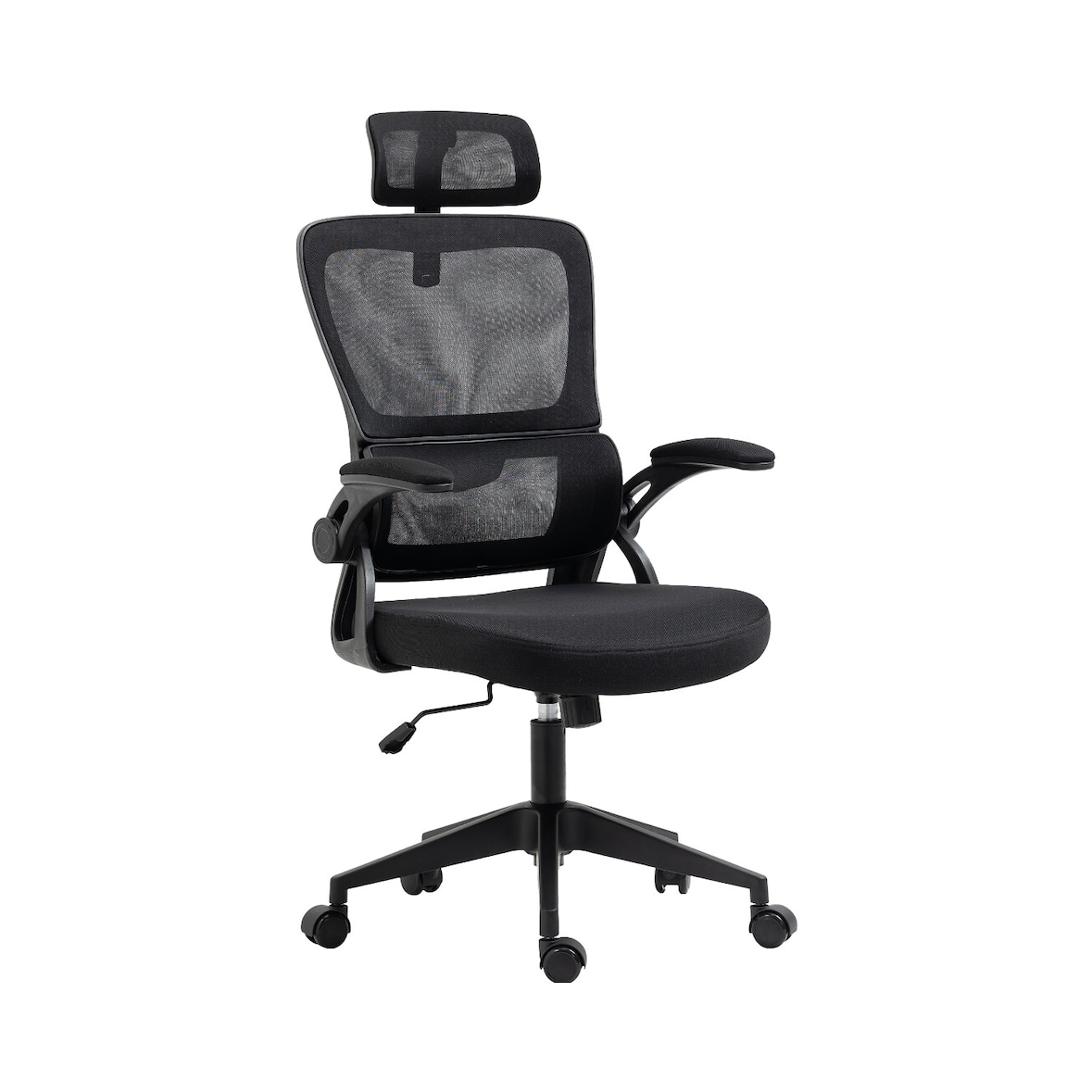 Cadeira de Escritorio com Rodas ErgoFlex Pro Preta 122x62x58cm 7house