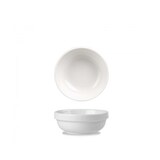 thumbnail of Witte bamboe saladeschaal 12 cm x 28 cm hoog, 4,5 cm dik, Churchill wit reliëf, verpakking van 6 stuks