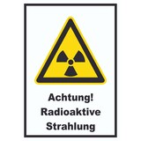 thumbnail of Achtung Radioaktive Strahlung A4 (210x297mm) Schild