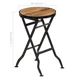 thumbnail of vidaXL Schreibtisch mit Klapphocker Mangoholz Massiv 115x50x76 cm