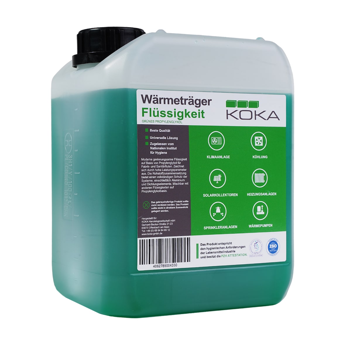 Solarflüssigkeit Fertiggemisch auf Propylenglykol Basis -35°C 5 Liter