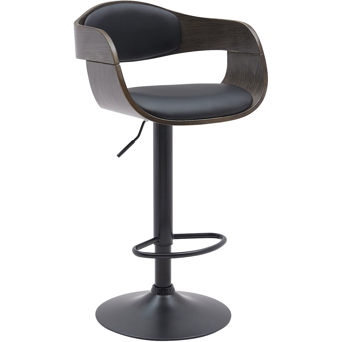 Barhocker Kingston schwarz/grau/Kunstleder
