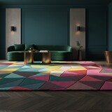 thumbnail of Farbenfroher Designer-Teppich in Wolle, `Derwent Brooke`. 200x290 cm | Kadima Design