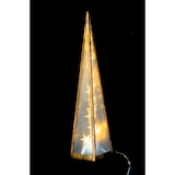 thumbnail of Tarrington House Piramide LED, metallo/pvc, 12 x 12 x 45 cm, 16 LED, 0,78 W, effetto luce rotante, oro