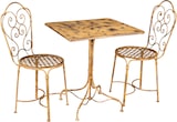 thumbnail of BISCOTTINI Schmiedeeisentisch mit antikem creme-finish 70x70x76 cm