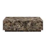 thumbnail of SalesFever Salontafel 120x75 cm | rechthoekig | MDF verijdeld in marmerlook | B 120 x D 75 x H 35 cm | Bruin