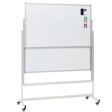thumbnail of Whiteboard HWC-L87, Magnettafel, zwei Tafeln beidseitig beschreibbar höhenverstellbar rollbar inkl. Zubehör 101x69cm