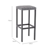 thumbnail of METRO PROFESSIONAL Gastro Barhocker Balsario, Alu/PE-Rattan, grau