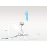 thumbnail of Ventilateur de plafond Réversible  Thermostat Wifi Moteur à courant continu Toits en pente Télécommande Hypersilence Mémoire