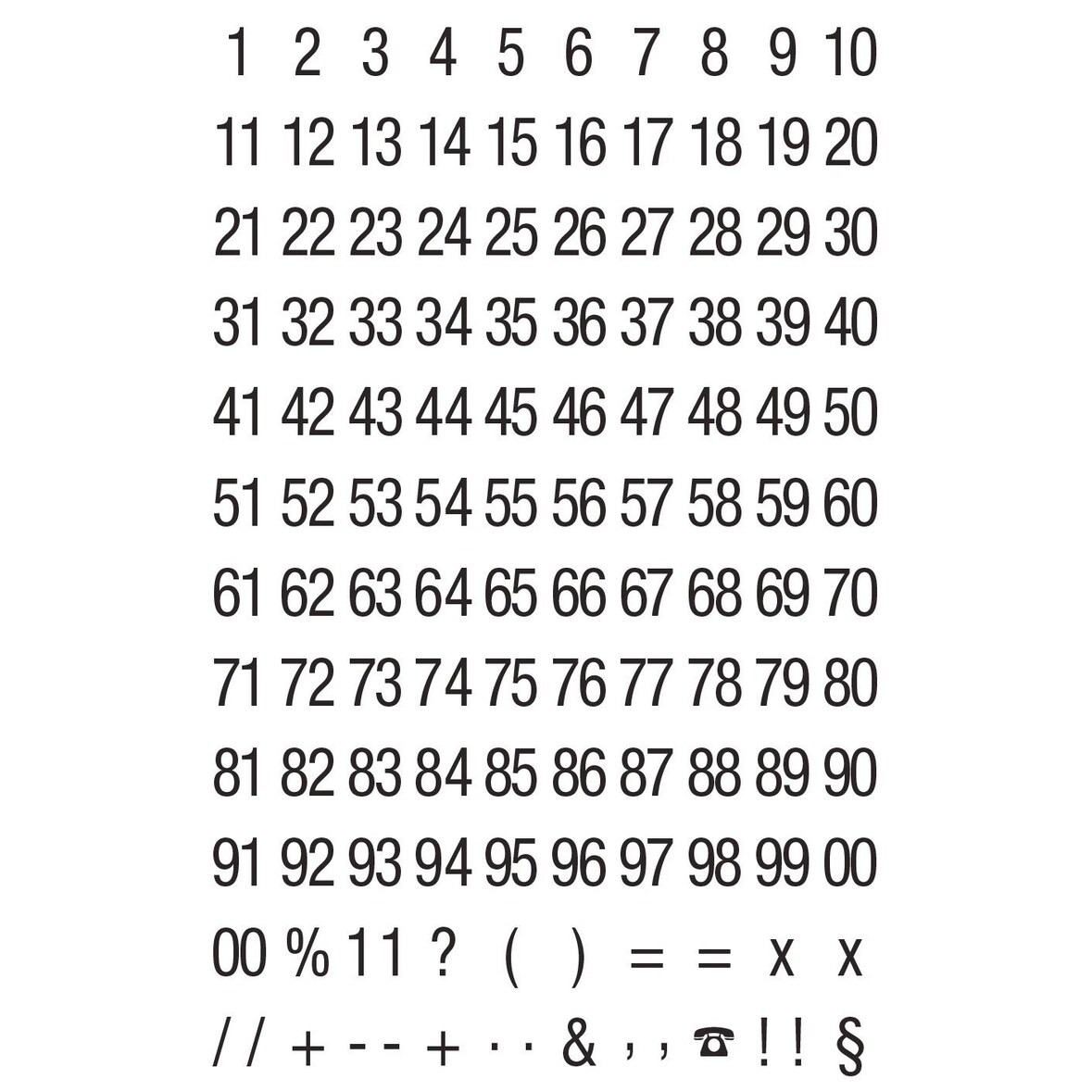 Avery Zweckform® 3721                           3721 Zahlen-Etiketten - 0-99, 6,5 mm, schwarz, selbstklebend, witterungsbeständig, 250 Etiketten