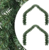thumbnail of vidaXL Weihnachtsgirlande 2 pcs Grün 20 m PVC