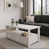 thumbnail of Couchtisch Wohnzimmertisch Beistelltisch, Shabby-Look, Vintage ~ weiß