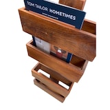 thumbnail of Möbilia Wandregal aus Akazie | 4 Ablagefächer | B 30 x T 9 x H 72 cm | natur | 23020007 | Serie REGAL