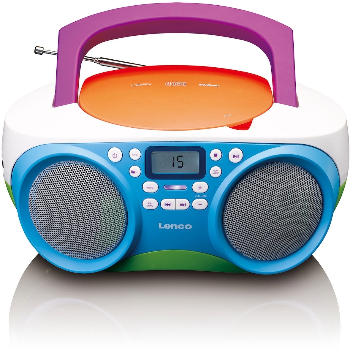 LENCO SCD-41 CD-Player für Kinder mit USB, bunt