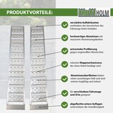 thumbnail of TRUTZHOLM 2 x Auffahrrampe 2-fach klappbar 198 cm Traglast 680  kg Alu grau gerillt/ gelocht Rampe Verladerampe