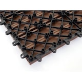 thumbnail of Pavimento in WPC Rodano, aspetto legno balcone/terrazza, 11x ciascuno 30x30cm = 1mq ~ base, teak lineare