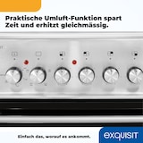 thumbnail of Exquisit Elektro-Standherd ECM 5-4.1 Inox | EEK: A | 46,6 l Garraum | Glaskeramik Kochfeld | Umluft