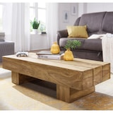 thumbnail of FineBuy Couchtisch Massivholz 120cm breit Wohnzimmertisch Landhaus Beistelltisch
