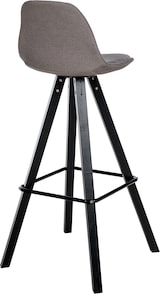 thumbnail of CHEFGASTRO Barhocker SALAMANCA Stoff Eckig Schwarz HxBxT 99x38x44cm Stoff Taupe Barstuhl