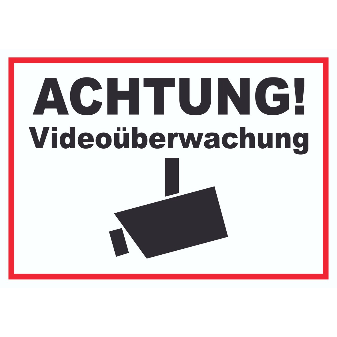 Achtung Videoüberwachung Schild A3