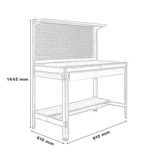 thumbnail of SimonRack Banco de Trabajo Taller, Capacidad Carga 400 kg, 1445x910x610 mm, Panel Perforado, 1 Cajón, Azul/Madera - BT-3