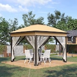 thumbnail of Outsunny Gazebo Pieghevole con zanzariera 3.3x3.3 m Beige