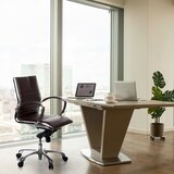 thumbnail of Bürostuhl / Chefsessel PARMA 10 Leder braun Chrom hjh OFFICE