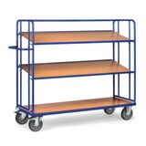 thumbnail of Etagenwagen, Tragl. 500kg, 3 Etage(n), Ladefl. LxB 1250x610mm, Holzböden, neigbar