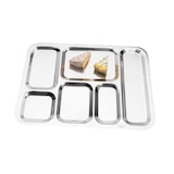 thumbnail of Plateau repas compartimenté / self 6 compartiments bord plat inox 18 % Stellinox
