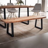 thumbnail of Esszimmerbank FineBuy Sitzbank Akazie Massivholz 180 cm Essbank Baumkante Groß