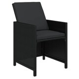 thumbnail of vidaXL 7-tlg. Garten-Essgruppe mit Kissen Poly Rattan Schwarz