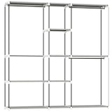 thumbnail of HOMCOM armario de ropa, perchero, 182x43x185 cm, armario abierto con 8 estantes de tela, barras para colgar, marco de metal, gris claro