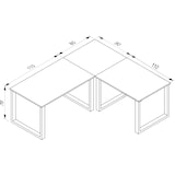 thumbnail of U Schreibtisch Eckschreibtisch L Form 190x190x80