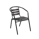 thumbnail of METRO PROFESSIONAL Silla apilable con reposabrazos Gastro Narni, aluminio, negro