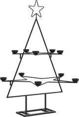 thumbnail of vidaXL Metall-Weihnachtsbaum zum Dekorieren Schwarz 75 cm