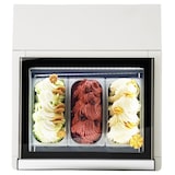 thumbnail of Tafelmodel ijsvitrine, wit, opent aan de serveerzijde.