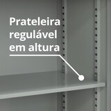 thumbnail of Armário de Escritório Metálico com Portas de Correr 800x800x420mm Cinza