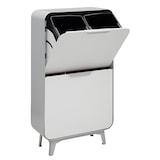 thumbnail of ARREGUI Round CR421-R Cubo de Basura y Reciclaje de Acero de 4 Compartimentos de Diseño, Cubos de Basura de Cocina, 4x17L (68L), plata y blanco mate