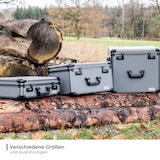 thumbnail of HMF Alu Fotokoffer mit Rasterschaumstoff und Noppenschaumstoff im Deckel, 46 x 33 x 15 cm