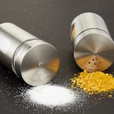 thumbnail of Relaxdays Gewürzstreuer, 12er Set, 3 Streugrößen, Sichtfenster, Gewürze & Kräuter, Glas, Edelstahl, Gewürzgläser, silber