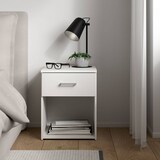thumbnail of WellHome - Nachttisch aus Holz mit 1 Schublade in der Farbe Weiß 38 x 36 x 48 cm - Duero White