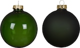 thumbnail of 4 Weihnachtskugeln Glas 8cm matt & glänzend Christbaumkugeln Weihnachtsbaumkugeln Groß Christbaumschmuck Weihnachtsbaumschmuck Piniengrün transparent